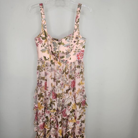 NWT Cinq a Sept Xiomara Floral Dress Gown Soft Pink Multi Size 6 - Picture 8 of 17